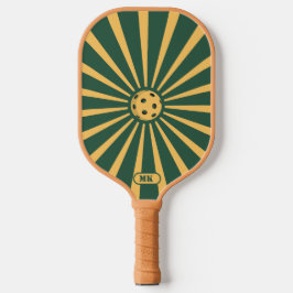 Retro Green Orange Sunburst 2 Seite Unterschiedlic Pickleball Schläger