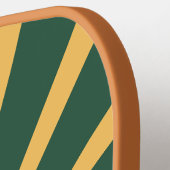 Retro Green Orange Sunburst 2 Seite Unterschiedlic Pickleball Schläger (Linke Seite)