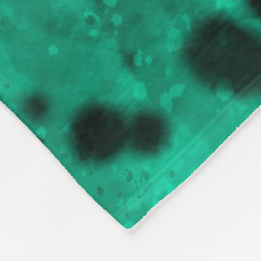 Retro Green Paint Spritzer Fleece Blankon (Ecke)