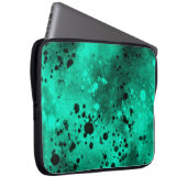 Retro Green Paint Spritzer Laptopschutzhülle (Vorne Rechts)
