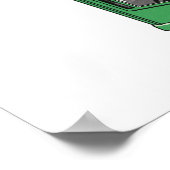 Retro Green Phone Booth Poster (Ecke)