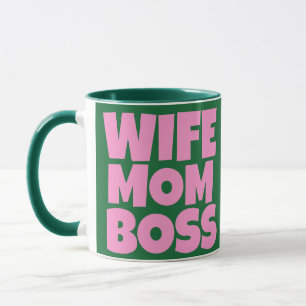 Retro Green Pink Funny Mothers Day Foto Tasse