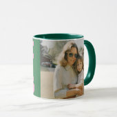 Retro Green Pink Funny Mothers Day Foto Tasse (VorderseiteRechts)