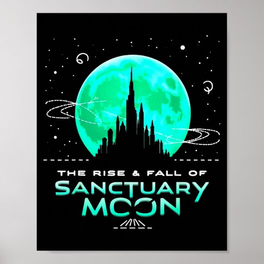 Retro Green Quote The Rise And Fall Of Sanctuary M Poster (Vorne)