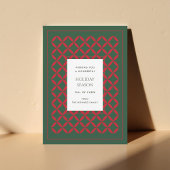 Retro Green Red Mid Century Moderne Ferienkarte