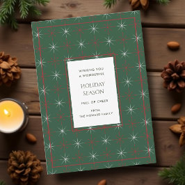 Retro Green Red Mid Century Moderne Ferienkarte