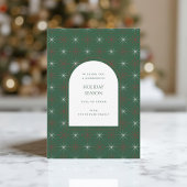 Retro Green Red Mid Century Moderne Ferienkarte