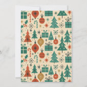 Retro Green Red Mid Century Moderne Ferienkarte (Rückseite)