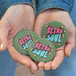 Retro Green Rucksäcke Jacken Zitat Trend Button