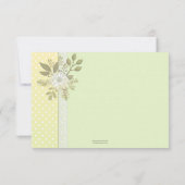 Retro Green Script Baby Foto Geburtsankündigung Dankeskarte (Rückseite)