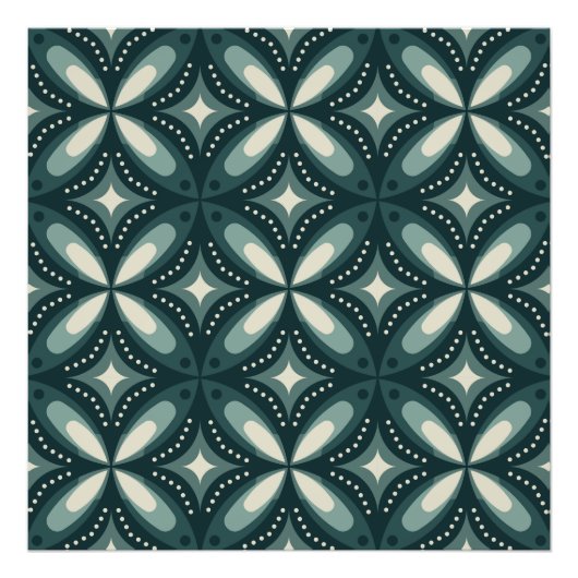 retro green shapes fotodruck (Vorne)