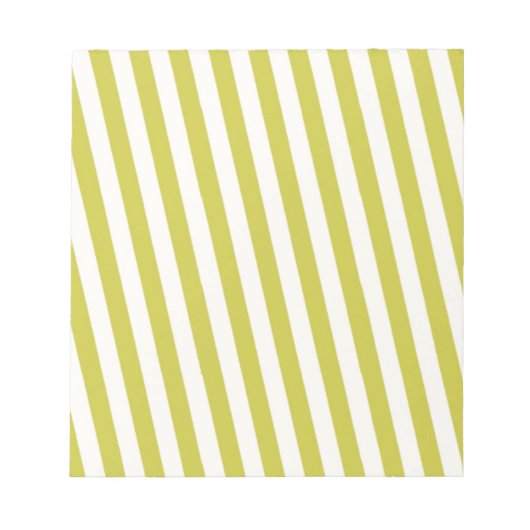 Retro Green Strip Muster Notizblock (Vorderseite)