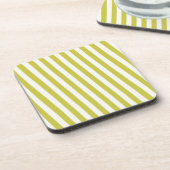 Retro Green Strip Muster Untersetzer (Linke Seite)