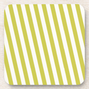 Retro Green Strip Muster Untersetzer