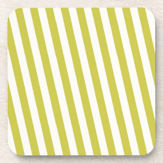 Retro Green Strip Muster Untersetzer (Vorderseite)