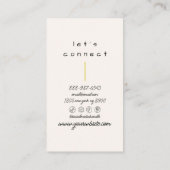 Retro Green Stripes Trendy Modern Funky Fun Visitenkarte (Rückseite)