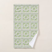 Retro Green Trellis Handtuch Badhandtuch Set (Handtuch)