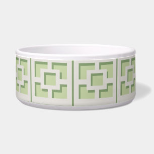 Retro Green Trellis Keramik Pet Bowl Napf