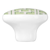 Retro Green Trellis Keramik Pull Keramikknauf (Seitenansicht)