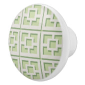 Retro Green Trellis Keramik Pull Keramikknauf (Rechts)
