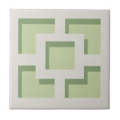 Retro Green Trellis Keramik Tile Fliese (Vorderseite)