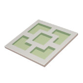 Retro Green Trellis Keramik Tile Fliese (Seite)