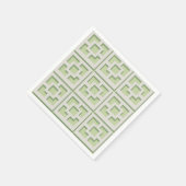 Retro Green Trellis Paper Napkin Serviette (Ecke)