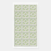 Retro Green Trellis Paper Napkin Serviette (Vorderseite)