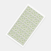 Retro Green Trellis Paper Napkin Serviette (Ecke)