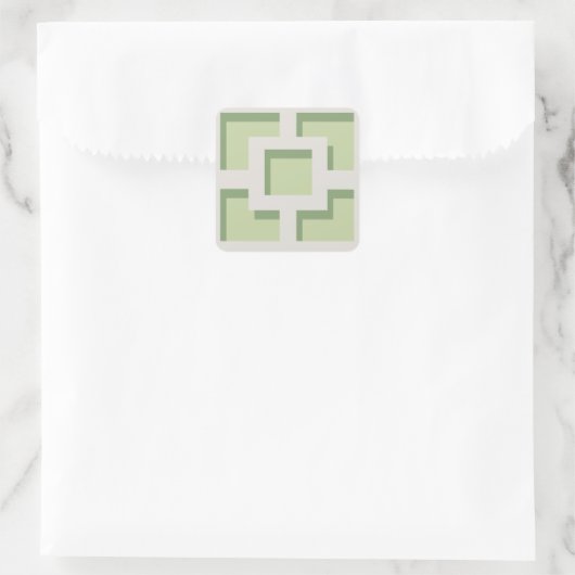 Retro Green Trellis Sticker (Tasche)