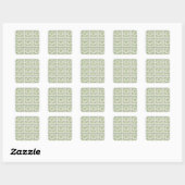 Retro Green Trellis Sticker (Blatt)