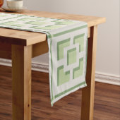 Retro Green Trellis Table Runner Großer Tischläufer (Beispiel)