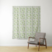 Retro Green Trellis Tapestry Wandteppich (Beispiel)