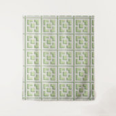 Retro Green Trellis Tapestry Wandteppich (Vorderseite)