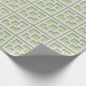 Retro Green Trellis Wrapping Paper Geschenkpapier (Ecke)