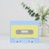 Retro Green und Blue Cassette Tape Postkarte (Stehend Vorderseite)