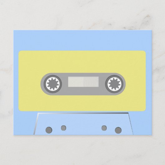 Retro Green und Blue Cassette Tape Postkarte (Vorderseite)