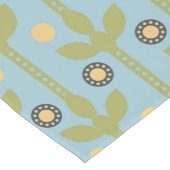 Retro Green und Blue Niedlich Folksfloral Muster Großer Tischläufer (Ecke)