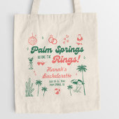 Retro Green und Pink Palm Spring Bachelorette Tragetasche