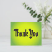 Retro Green Vielen Dank Ombre Limon Postkarte (Stehend Vorderseite)
