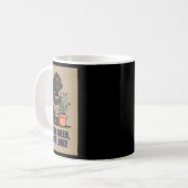 Retro Greenzilla – Süßer Godzilla-Gartenbau-Aufkle Kaffeetasse (Vorderseite Links)