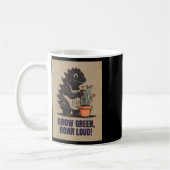 Retro Greenzilla – Süßer Godzilla-Gartenbau-Aufkle Kaffeetasse (Links)