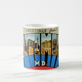 Retro Greeting from Baltimore Mug Kaffeetasse