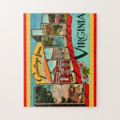 Retro Greetings From Roanoke, VA Puzzle (Vertikal)