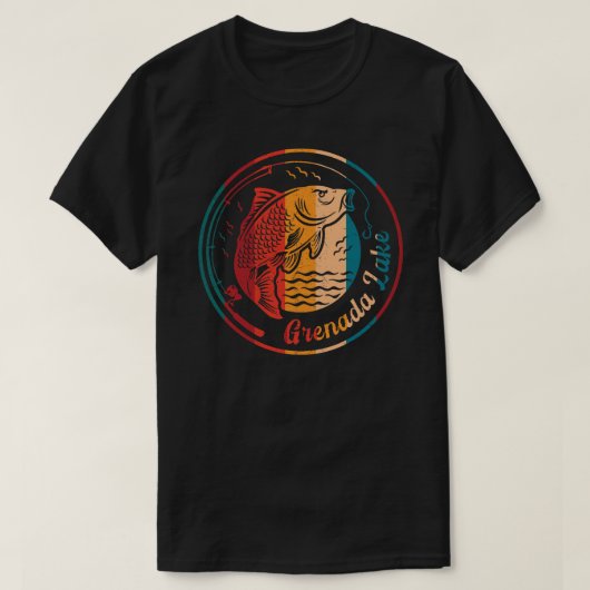 Retro Grenada Seefischerei T-Shirt (Design vorne)
