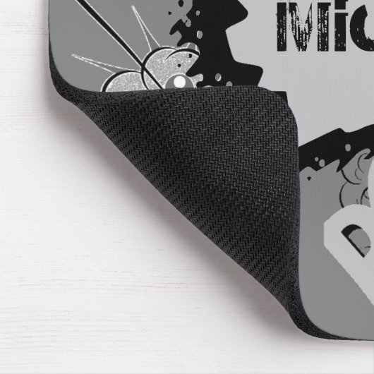 Retro Grey Custom Comic Book Pattern Personalised Mousepad (Ecke)