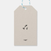 Retro Grey Hand Drawn Illustrated Wedding  Geschenkanhänger (Rückseite)