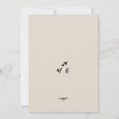 Retro Grey Hand Drawn Illustrated Wedding  Save The Date (Rückseite)