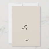 Retro Grey Hand Drawn Illustration Wedding  Einladung (Rückseite)