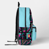 Retro-Grid-Burst Bedruckter Rucksack (Links)